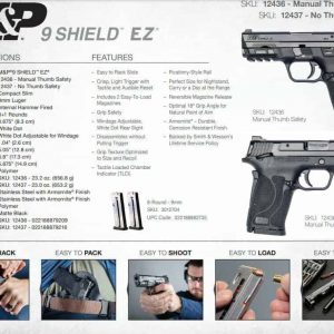 smith wesson mp 9 shield ez spec sheet